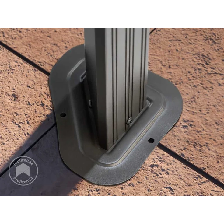 TOOLPORT Grillpavillon 2,8x1,8 m mit Stahldach Wasserdicht UV-beständig inkl. 2 praktischen Seitenablagen in anthrazit – Bild 9
