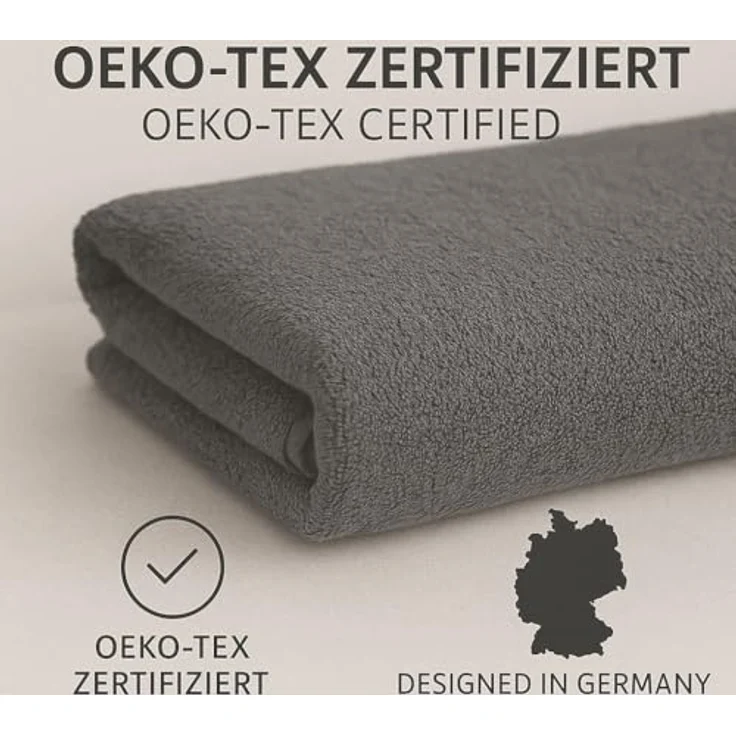 Betz Badetücher 2 Stück Badetuch groß XXL Saunatücher Strandtuch Dresden 100x200 cm, 100% Baumwolle (Set, 2-St), Farbe anthrazit – Bild 5