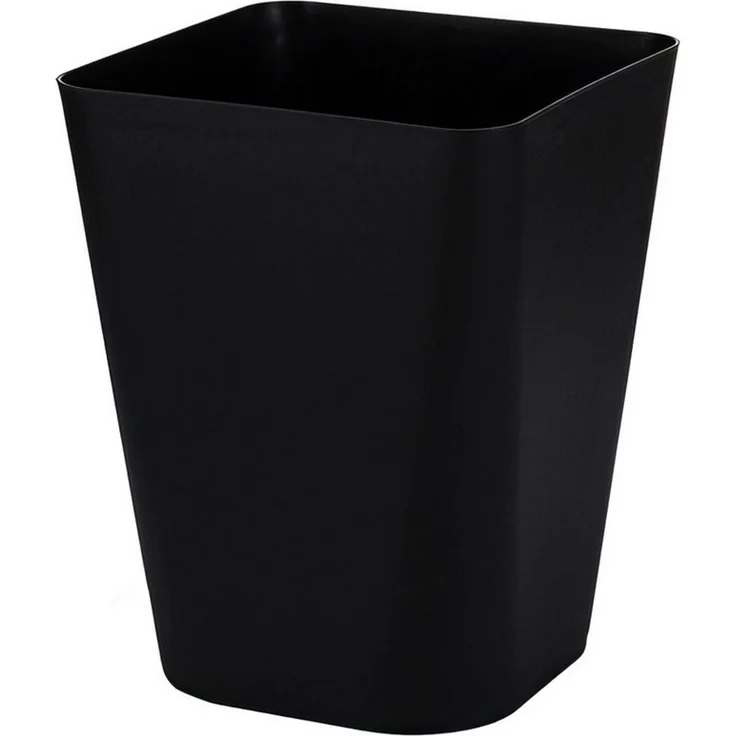 Sinoba Papierkorb moderner Mülleimer Papiereimer 6102 eckig, Höhe 29cm, Schwarz – Bild 1