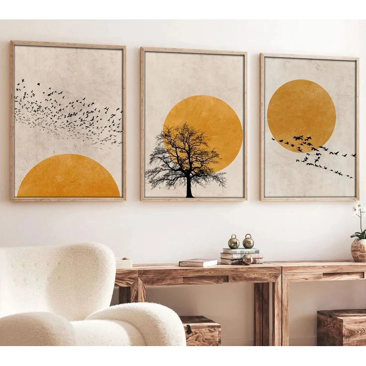 Wallity Leinwandbild Painting: 100% MDF (Thickness: 3 mm), 50x70 cm (3 Pieces) E1310, (3 St)