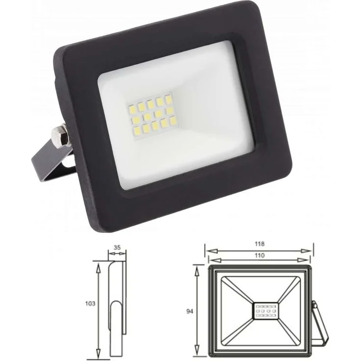 20w LED Flutlicht Strahler für den Außenbereich IP65 in schwarz Eckig|Neutralweiß – Bild 2