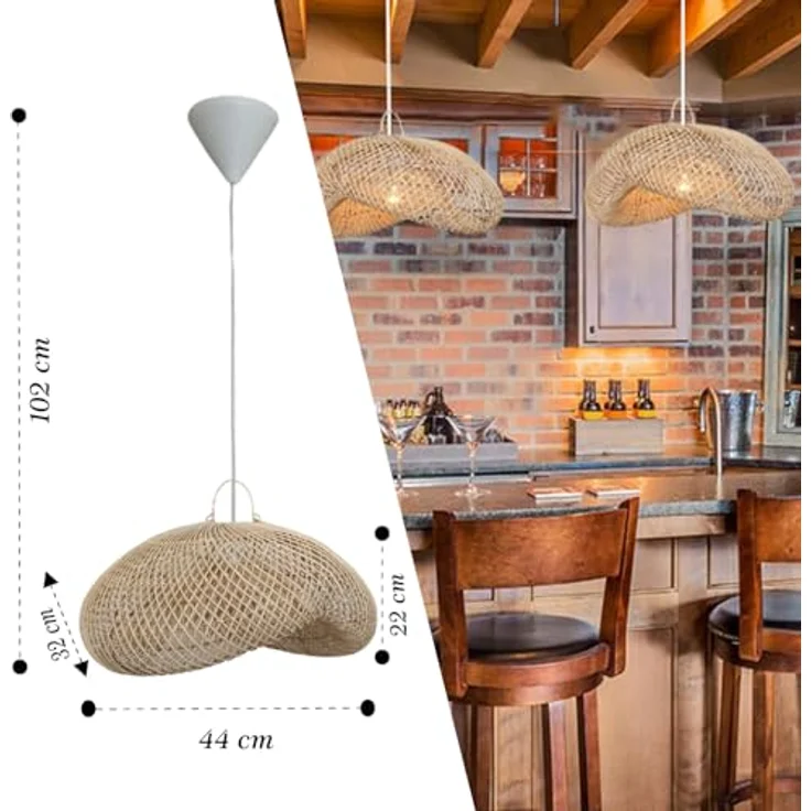Rattan Lampe Luna M – Bild 2