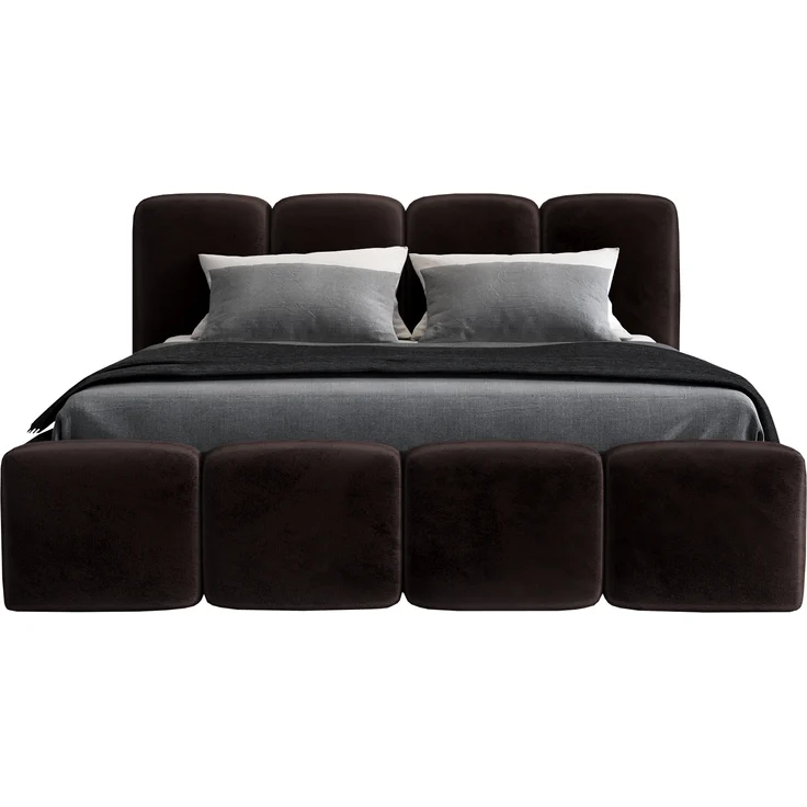 Polsterbett DONA 140x200 mit Matratze, Bettkasten und Lattenrost. Farbe: Espresso 6 – Bild 2