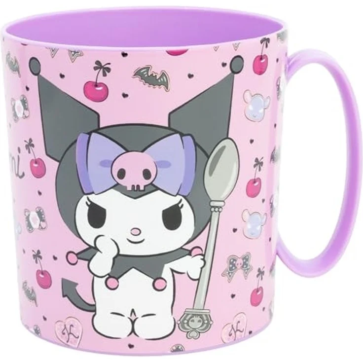Hello Kitty Becher Mikrowellengeeigneter Kunststoffbecher 390 ml – Motivbecher für Kinder – Bild 2