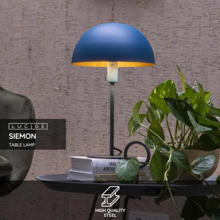 Lucide Siemon 45596/01/35, Nachttischlampe aus Stahl, 40 cm hoch, retro-modernes Design – Bild 3