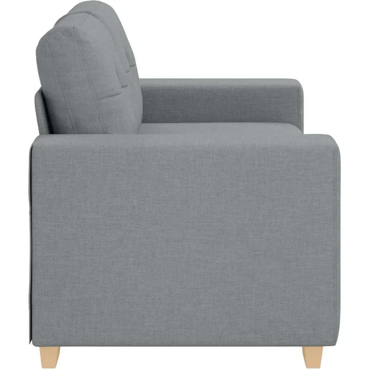 vidaXL Zweisitzer-Sofa Hellgrau 160x77x82 cm Stoff 4105068 – Bild 5