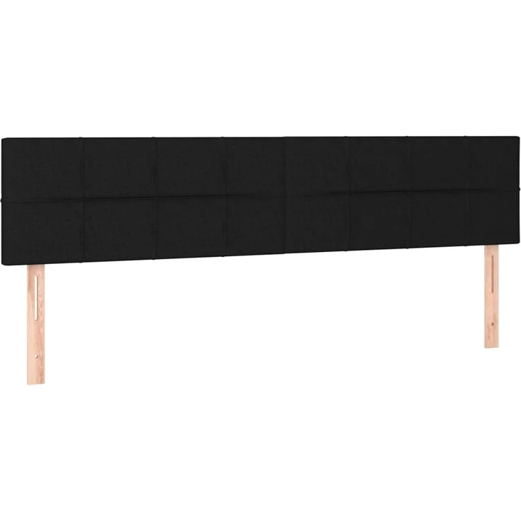 vidaXL Kopfteile 2 Stk. Schwarz 90x5x78/88 cm Stoff 346076 – Bild 2