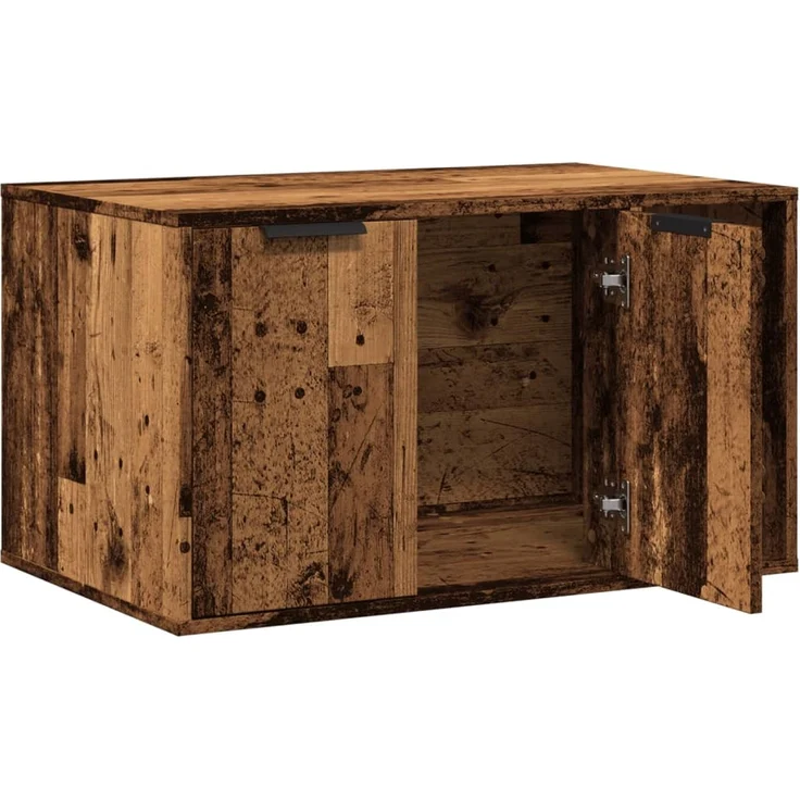 vidaXL Katzenklo Altholz-Optik 80x50x45 cm Holzwerkstoff 857740 – Bild 4