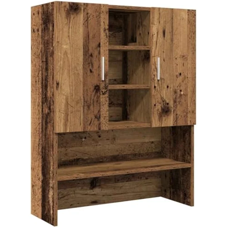 vidaXL Waschmaschinenschrank Altholz-Optik 70,5x25,5x90 cm 856637 – Bild 2