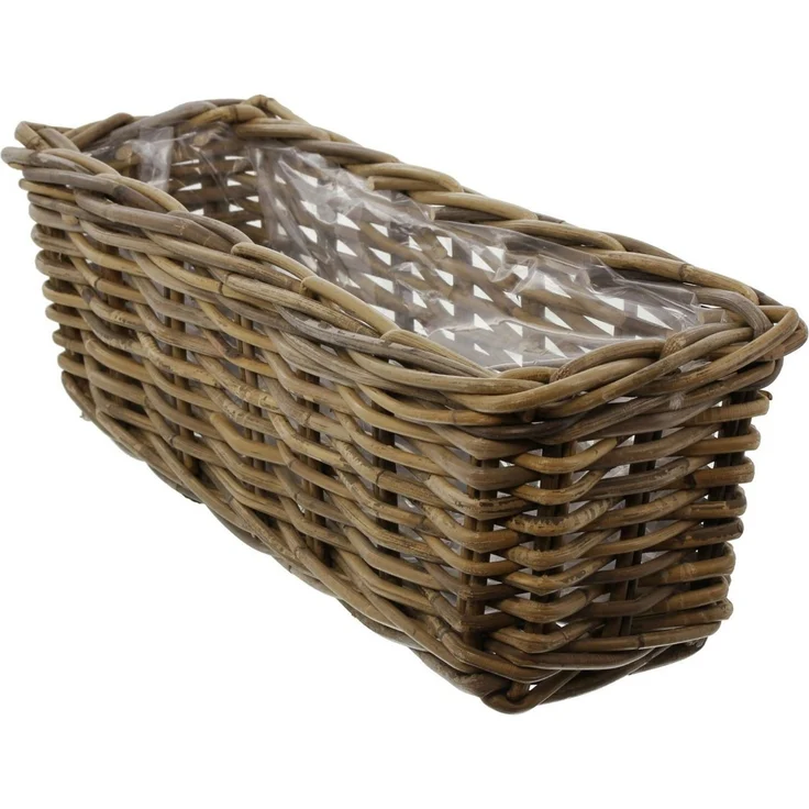 Pflanzkasten Rattan klein Pflanzschale Pflanzkorb Blumentopf Pflanztopf Übertopf – Bild 3