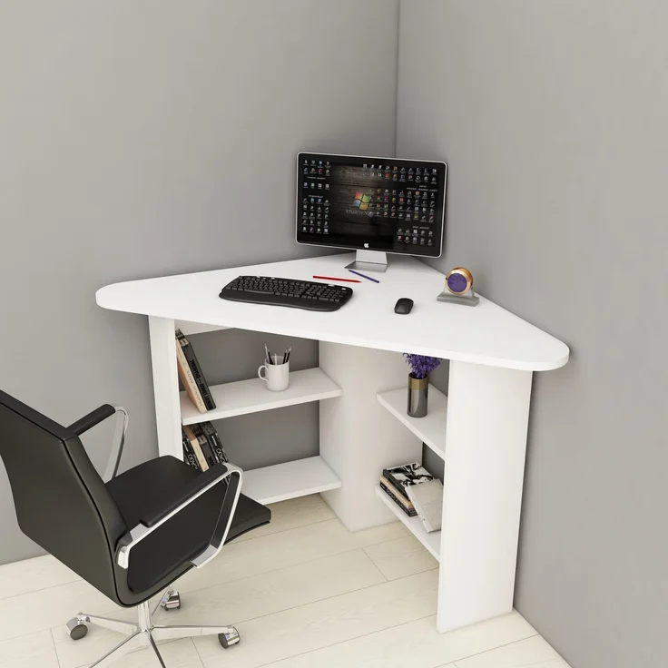 Skye Decor 'Corner - White' Schreibtisch, Weiß, 80 x 73,8 x 80 cm – Bild 1