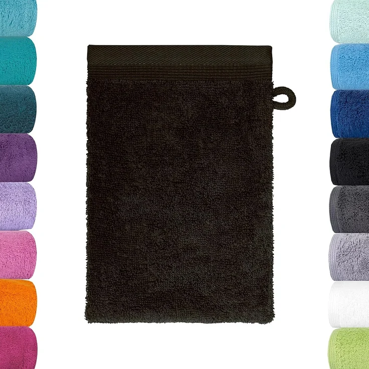 Lavea Waschhandschuh Bali, 16x22cm aus 100% Bio-Baumwolle, einzigartig weiche Waschhandschuhe mit Aufhänger (Set, 6-St), hochwertige und nachhaltige Premium Waschlappen - schonende Reinigung – Bild 1