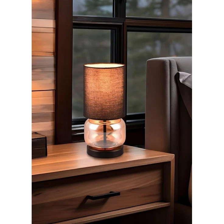 lightling Tischleuchte Elia, ohne Leuchtmittel, mit Schnurschalter, IP20 Indoor, amberfarbig – Bild 2