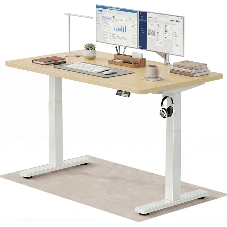 Devoko Höhenverstellbarer Schreibtisch 180x80 cm elektrisch, Höhenverstellung 71-121 cm mit Smart Control, 120 kg Tragkraft, für gesundes Arbeiten – Bild 1