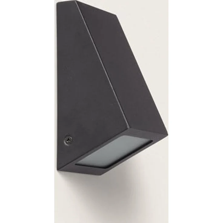 LEDKIA Wandleuchte Außen Ruzafa, Metall und Glas, schwarz, GU10 Sockel, 14 cm hoch – Bild 3