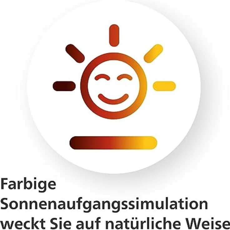 Philips Wake-up Light, farbige Sonnenaufgangssimulation, 20 Lichtstärken, 7 natürliche Klänge, Mitternachtslicht (Modell HF3531/01) – Bild 7