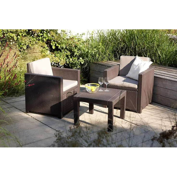 Allibert Polyrattan Gartentisch "Victoria", braun – Bild 4