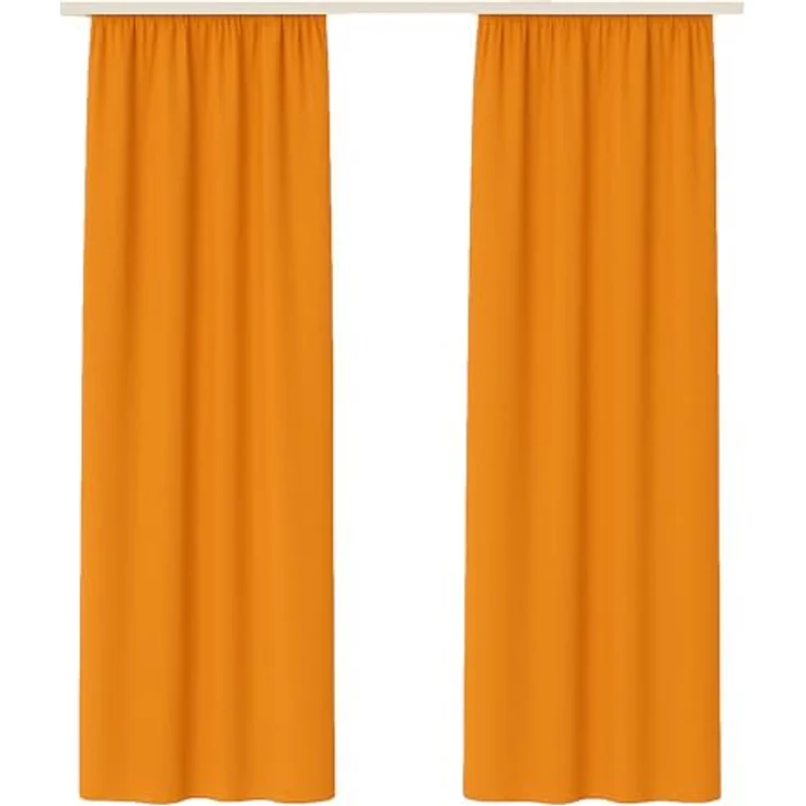 Bestlivings Vorhang "Ellen" mit Kräuselband inkl. Raffhalter (2 St), Kräuselband, blickdicht, Polyester, matter Stoff, einfarbig, waschbar bei 30°C, bügelleicht, formstabil – Bild 2