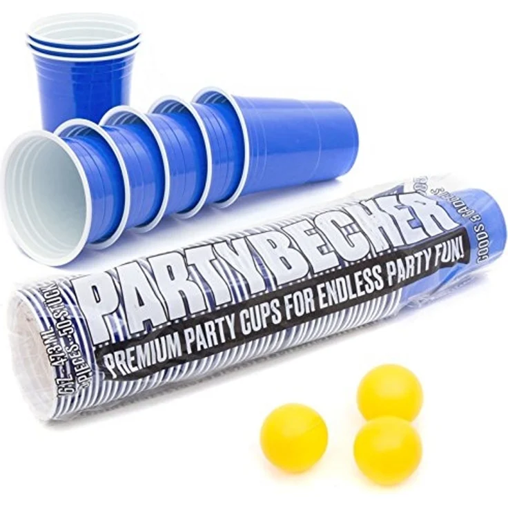 Goods+Gadgets Becher Wiederverwendbare Partybecher 50er Set – Dickwandige Beer Pong Becher, 100-tlg, Plastikbecher, Trinkbecher Getränkebecher – Bild 1