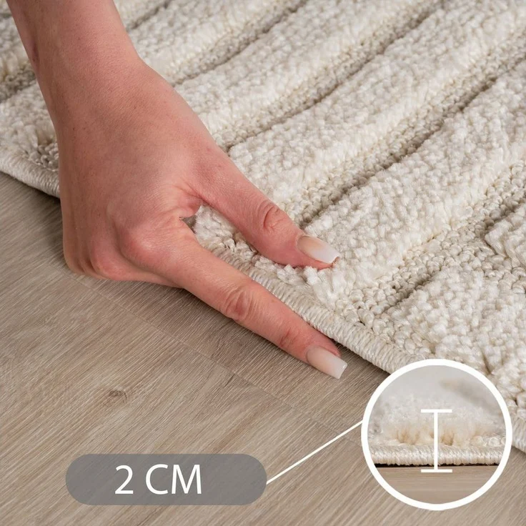Carpettex Designteppich Skandinavischer Boho, Rund, Höhe: 8 mm, Teppich Wohnzimmer, Schlafzimmer, Gästezimmer – Bild 2