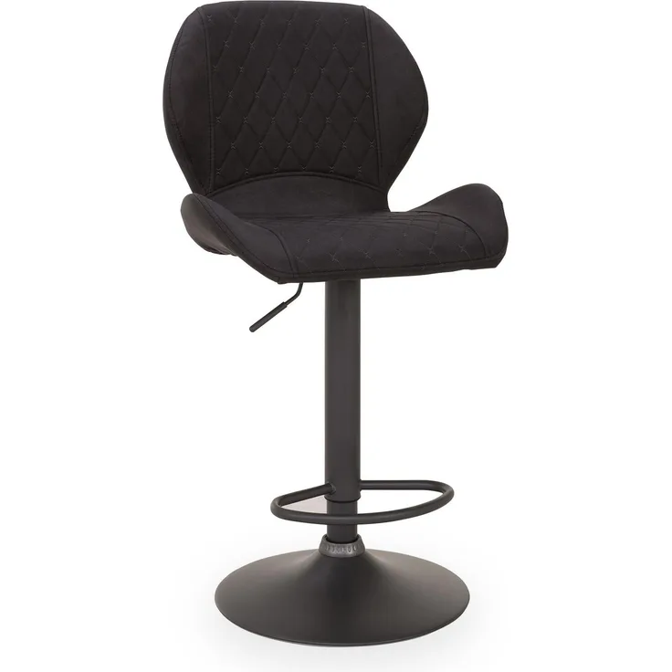 Barhocker Sitzhocker Hocker verstellbar mit Sitzschale und Lehne SONJA Grau Anthrazit Vintage