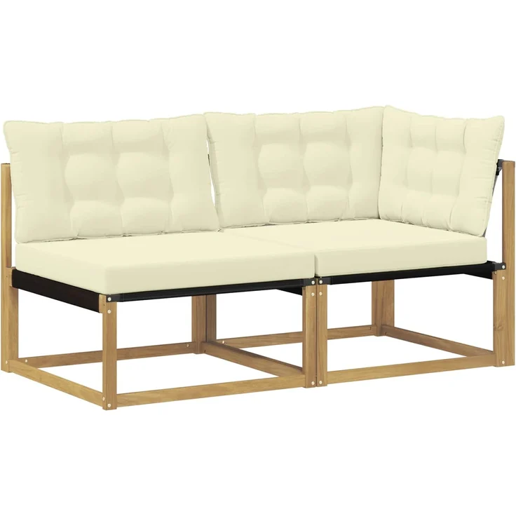 vidaXL Sectional Sofa Einheiten 2-Sitzer Massivholz Akazie 901653 – Bild 2