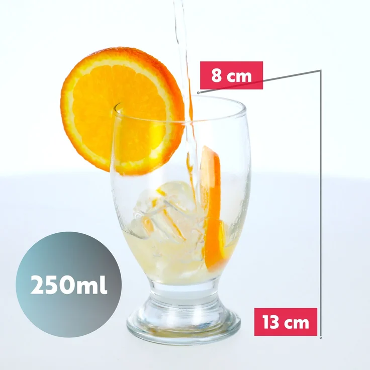 KADAX Glas für Getränke und Desserts, 6er-Set, 300 ml – Bild 3