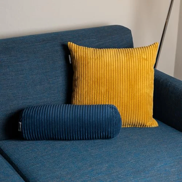 Herlag Nackenrolle Kissenrolle ELLA, 65x20cm oder 40x15cm, 4 Farben, Wohnzimmer, Schlafzimmer – Bild 3