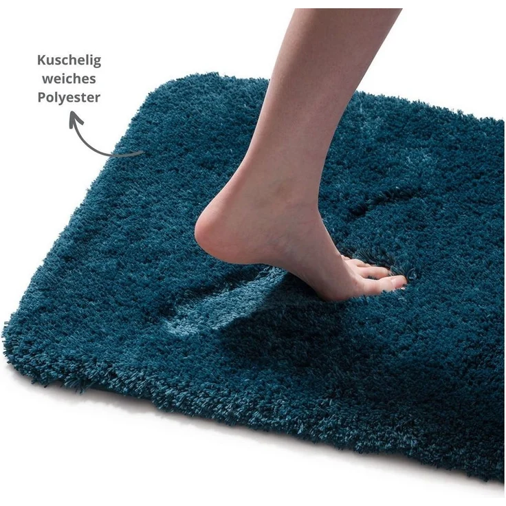 liebling Badematte Superior, rutschhemmend beschichtet, schnell trocknend, strapazierfähig, fußbodenheizungsgeeignet, Polyester, rechteckig, kuschelig weiches Polyester, in vielen verschiedenen Größen und Farben – Bild 2