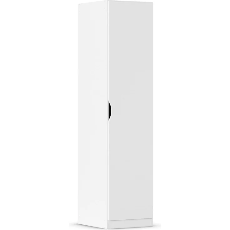 rauch Freiham, Kleiderschrank, 1-türig mit 1 Einlegeboden, 1 Kleiderstange, Farbe Weiß, BxHxT 47x197x54 cm – Bild 3