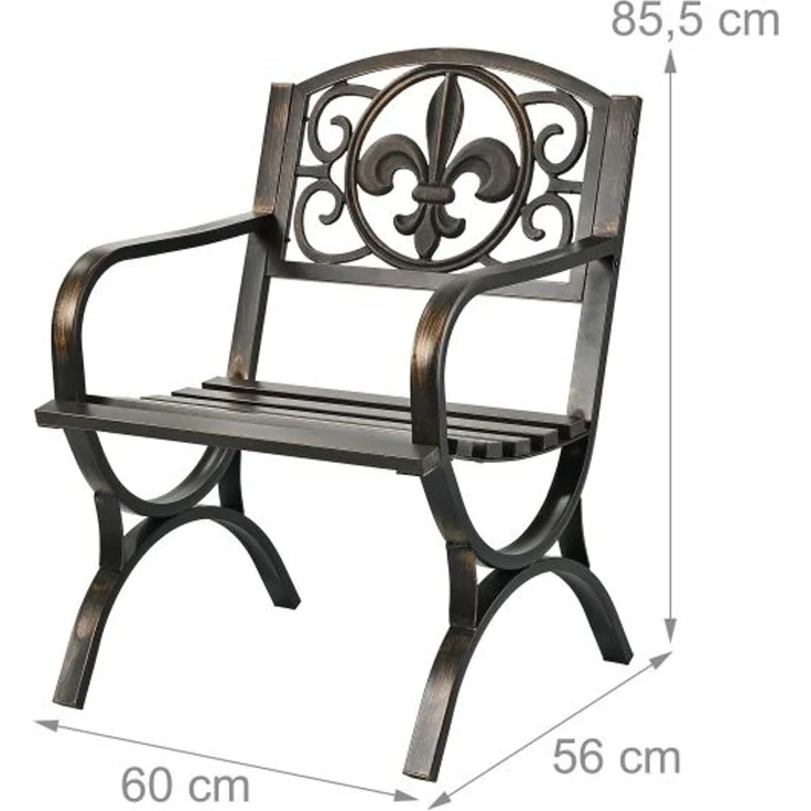 Antiker Gartenstuhl aus Metall 10051928 – Bild 4