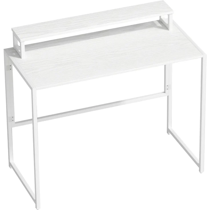 Klappschreibtisch mit abnehmbarem Monitoraufsatz, 100x48x87,5 cm, Weiß – Bild 5