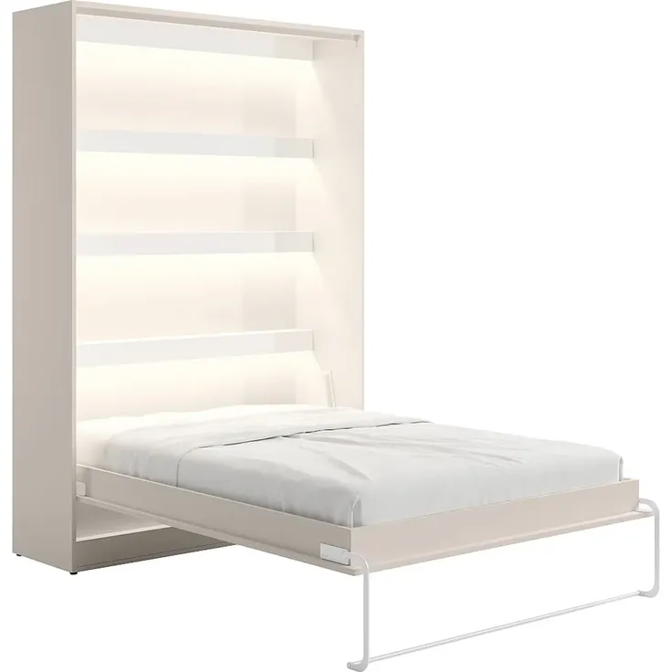 Vente-unique - RAPILI - Schrankbett - Metall - Beige - 179 x 239.2 x 225.2 cm