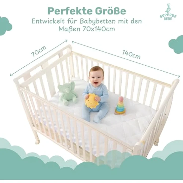 Babydecke 100x135 - Kinderbettdecke - Baby Bettdecke Aus Weicher Oeko-tex Für Baby & Kinderbett - Warme Dicke Decke 300gsm - Kuscheldecke Kinder - Geburtsgeschenk Junge Mädchen Kleinkind Bettwäsche – Bild 4