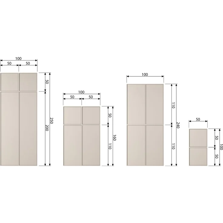 Kleiderschrank Daily Closet aus Kiefer, modern, Dakargrau, mit Push-to-Open-System, 110x50 cm – Bild 6