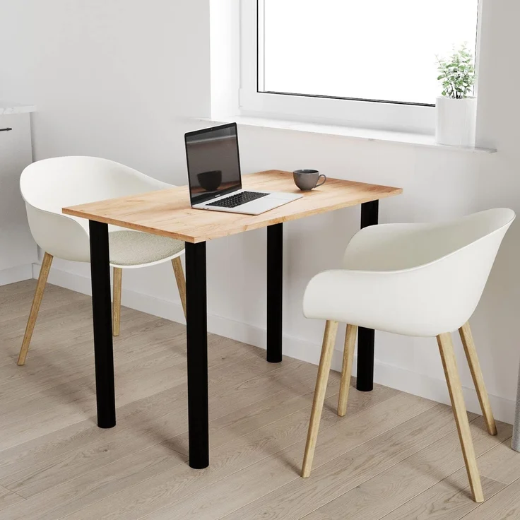 AKKE Esstisch, Esszimmertisch mit schwarzen Beinen Küchentisch Bürotisch 2mm PVC – Bild 2