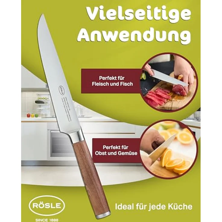 Rösle Fleischmesser Masterclass 18 cm Griff Nussbaumholz – Bild 7