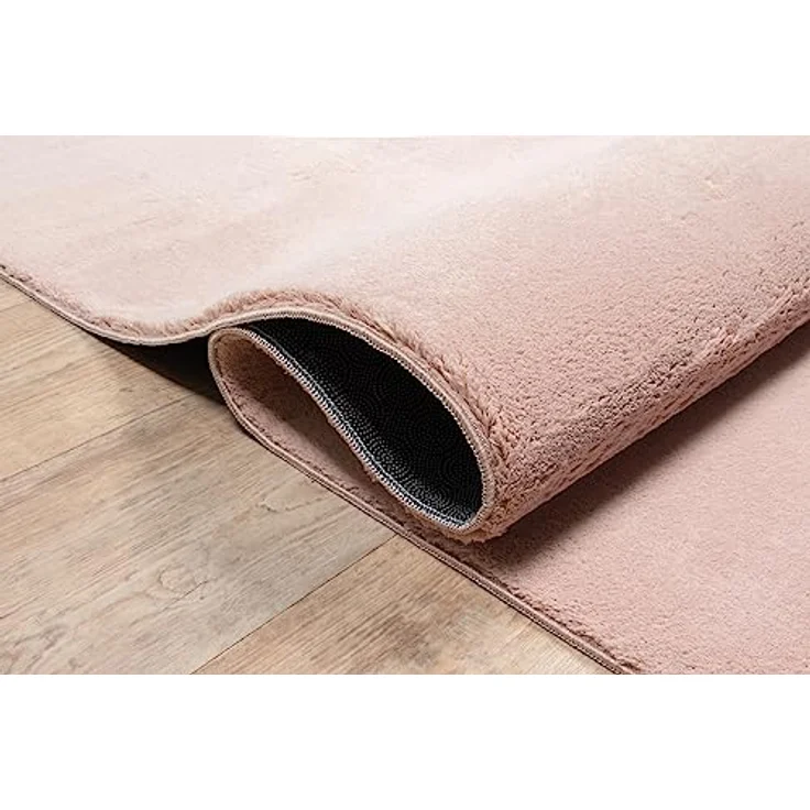 the carpet Relax kuscheliger Kurzflor Teppich, Anti-Rutsch Unterseite, Waschbar bis 30 Grad, Super Soft, Felloptik, Blush, 160x220 cm – Bild 6