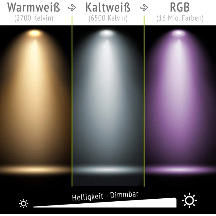linovum LED Aufbaustrahler CORI Aufbauspot schwarz gebuerstet schwenkbar mit Smart GU10 RGB LED, RGB – Bild 8