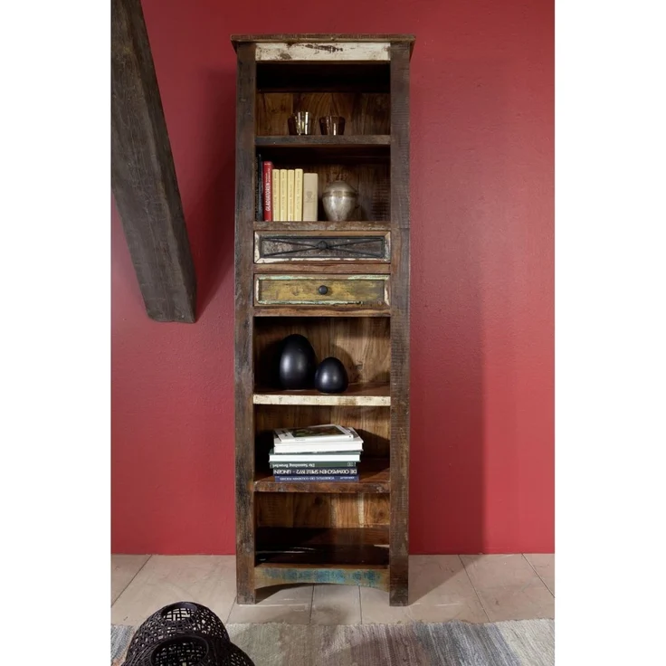 Regal Altholz 60x35x190 mehrfarbig lackiert NATURE OF SPIRIT #23 – Bild 2