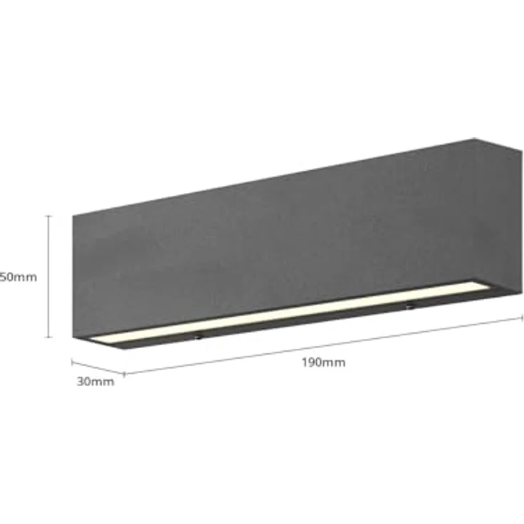 Lucande LED Wandleuchte Elvira, Außenwandleuchte in Schwarz aus Aluminium, 1-flammig, Schutzart IP65 für Terrasse und Garten – Bild 5