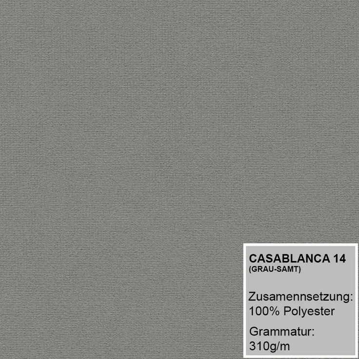 Ecksofa MODENA 320 cm x 185 cm – Stoff: CASABLANCA Grau 14 Farbe: Grau – Bild 5