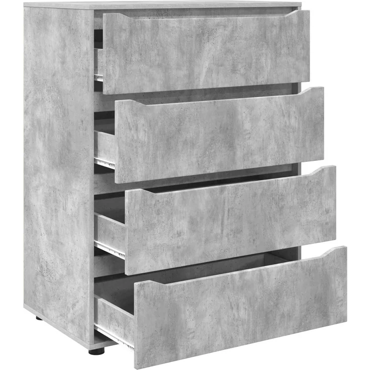 vidaXL Stauraumschränke 80 x 48 x 105 cm Holzwerkstoff Betongrau 3406228 – Bild 7
