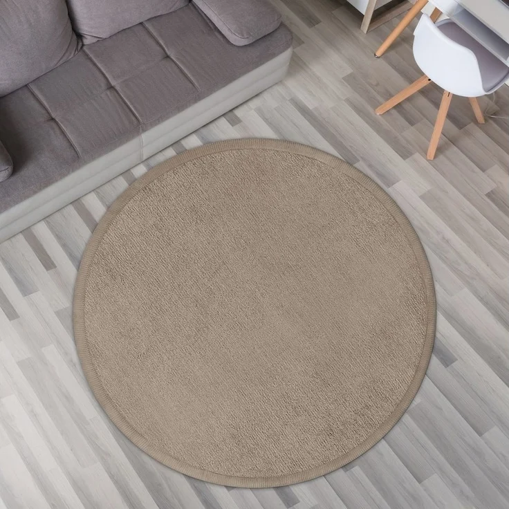 TT Home Teppich, Rund, Höhe: 24 mm, Krabbelmatte Babyzimmer Teppich Spielmatte Kinder Unifarben Rutschfest – Bild 5
