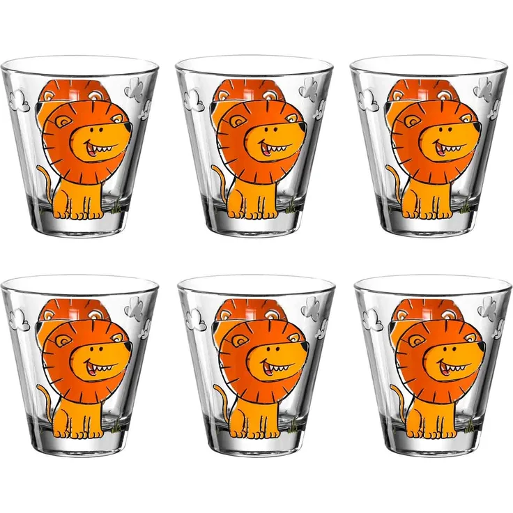 Leonardo BAMBINI Kinderbecher Löwe 215ml 6er Set
