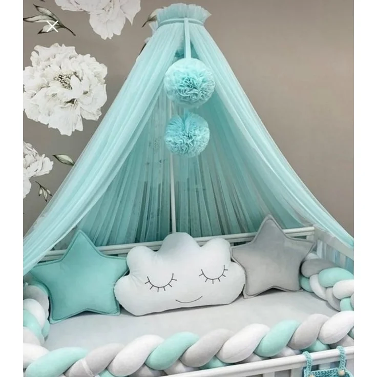 Baby Fancyroom Betthimmel Betthimmel aus 12 Meter Tüll aus 1. Klasse für Kinderbett Gitterbett, Himmel für Babybett Kinderbett – Bild 4