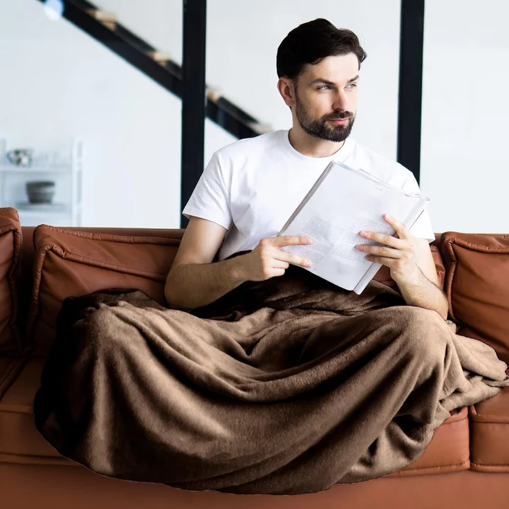 Wohndecke Kuscheldecke super weich & flauschig – warme Fleecedecke, Gräfenstayn, warme Wolldecke, Sofadecke & Tagesdecke - Überwurf Sofa, Couch – Bild 6