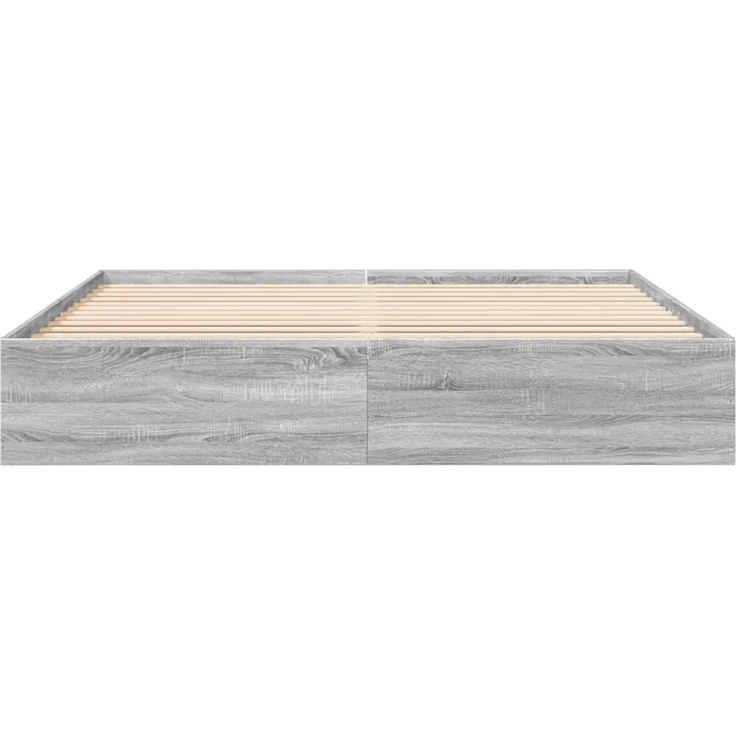 vidaXL Bettgestell Grau Sonoma 180x200 cm Holzwerkstoff 3280998 – Bild 3