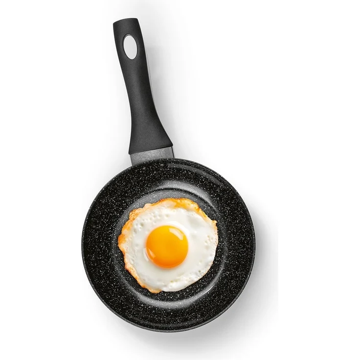 BRATmaxx Aluminium-Pfannen mit ILAG Beschichtung 3-tlg. 20/24/28cm schwarz Granit-Optik – Bild 5