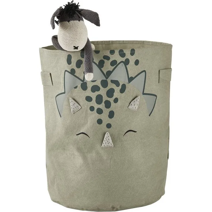 VERTBAUDET Kinderzimmer Aufbewahrungskorb XL „Kleiner Dino“ blau/grün ONE SIZE